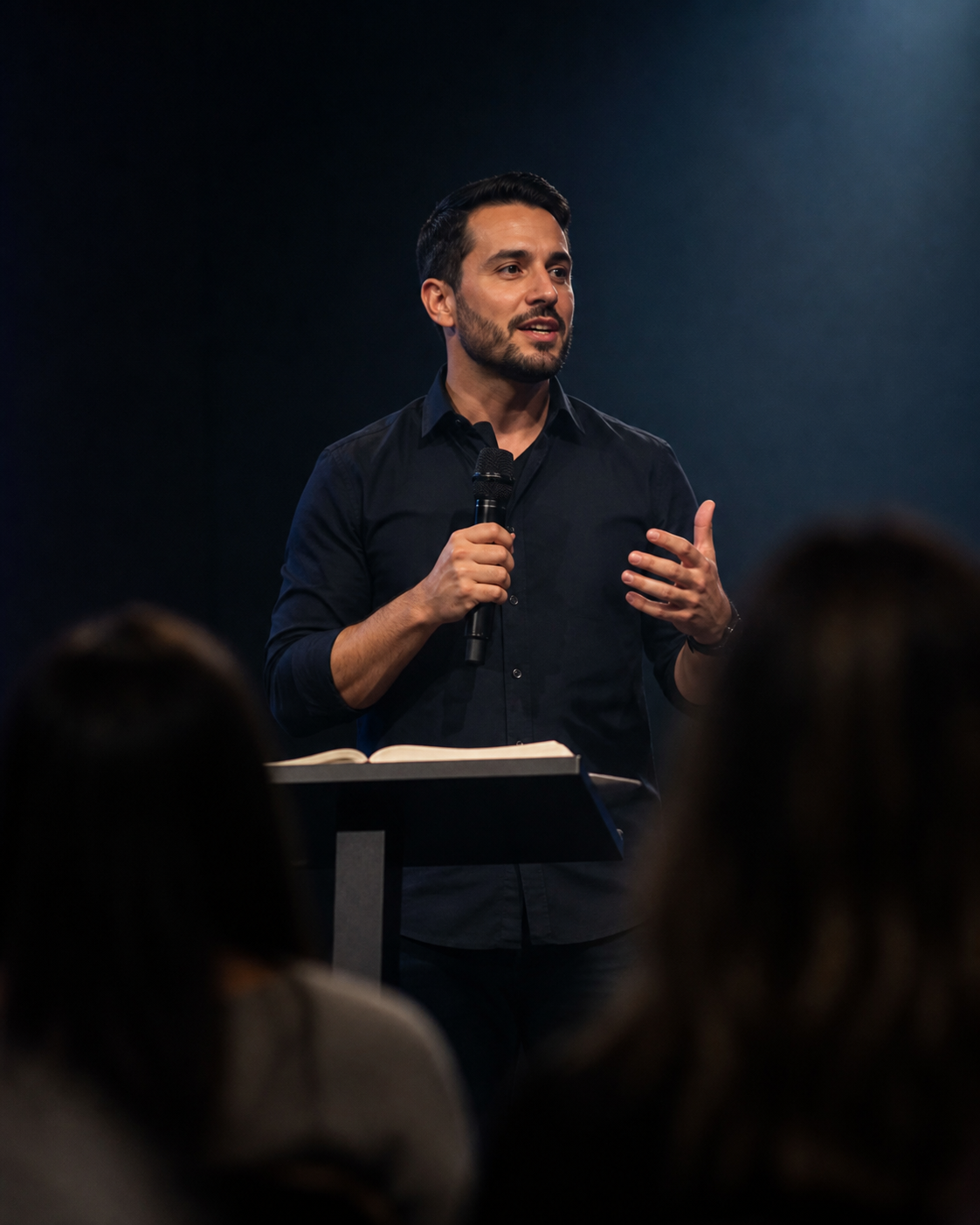 Christian speaker serving a church audience
